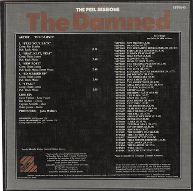 The Damned The Peel Sessions - EX UK 12" vinyl single (12 inch record / Maxi-single) DAM12TH816997