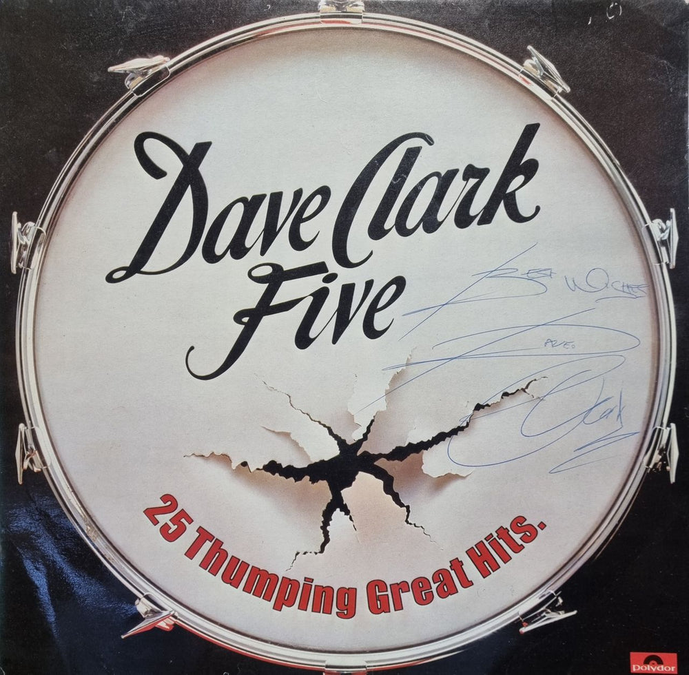 The Dave Clark Five 25 Thumping Great Hits - Autographed UK vinyl LP album (LP record) POLTV7