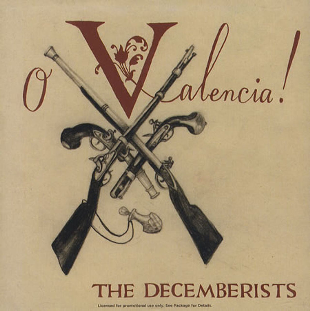 The Decemberists O Valencia! US Promo CD single (CD5 / 5") DPRO-74415-2