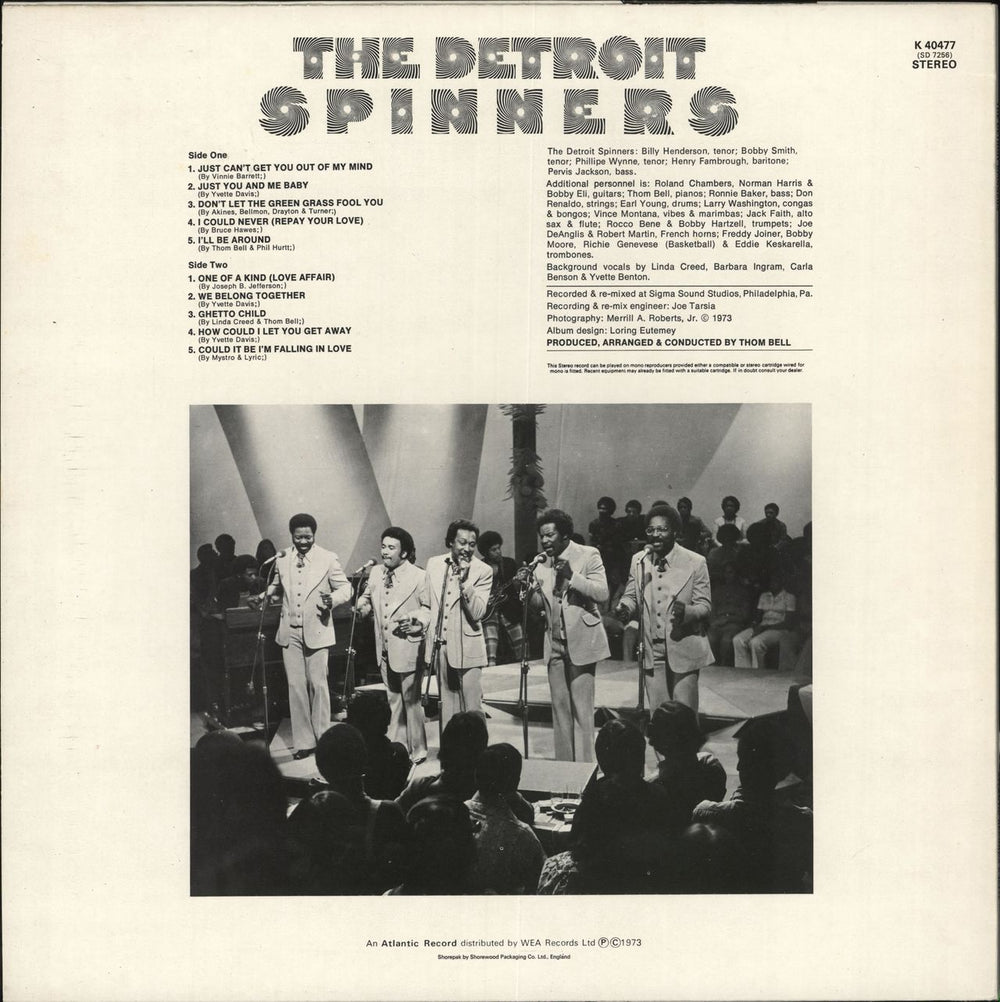 The Detroit Spinners The Detroit Spinners UK vinyl LP album (LP record)