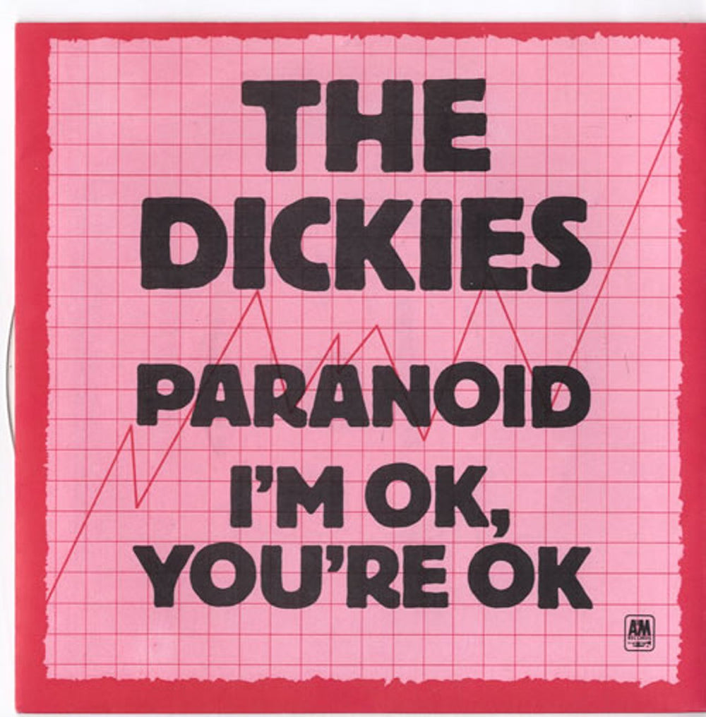 The Dickies Paranoid - Clear Vinyl UK 7" vinyl single (7 inch record / 45) AMS7368