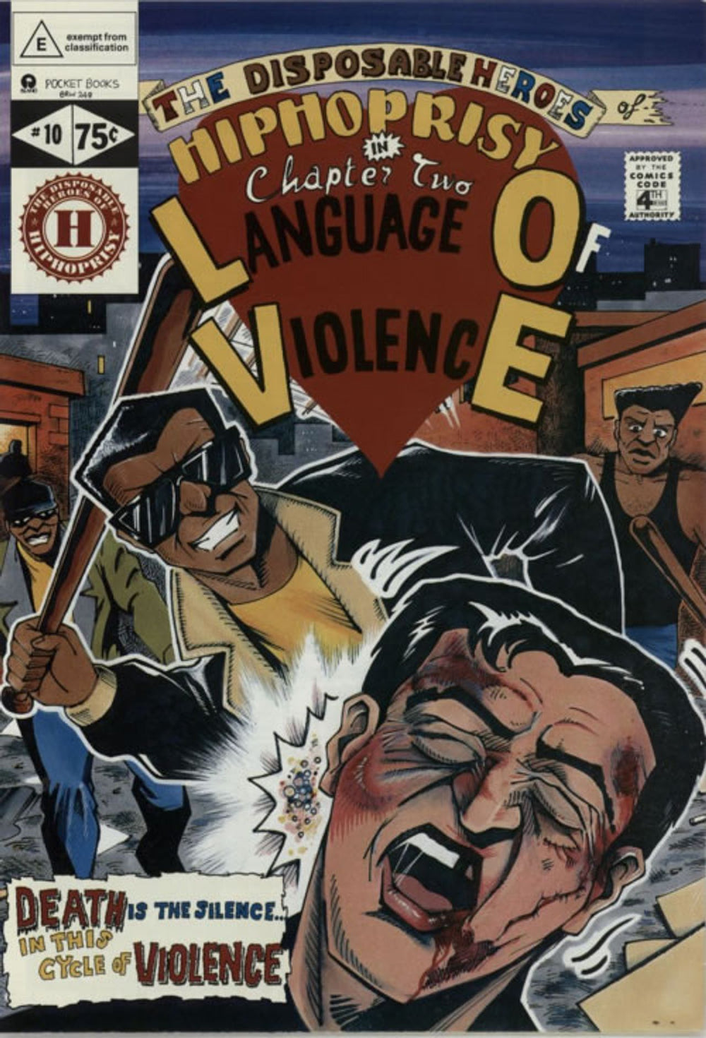 The Disposable Heroes Of Hiphoprisy Language Of Violence + Comic Book UK 12" vinyl single (12 inch record / Maxi-single) DHH12LA281139