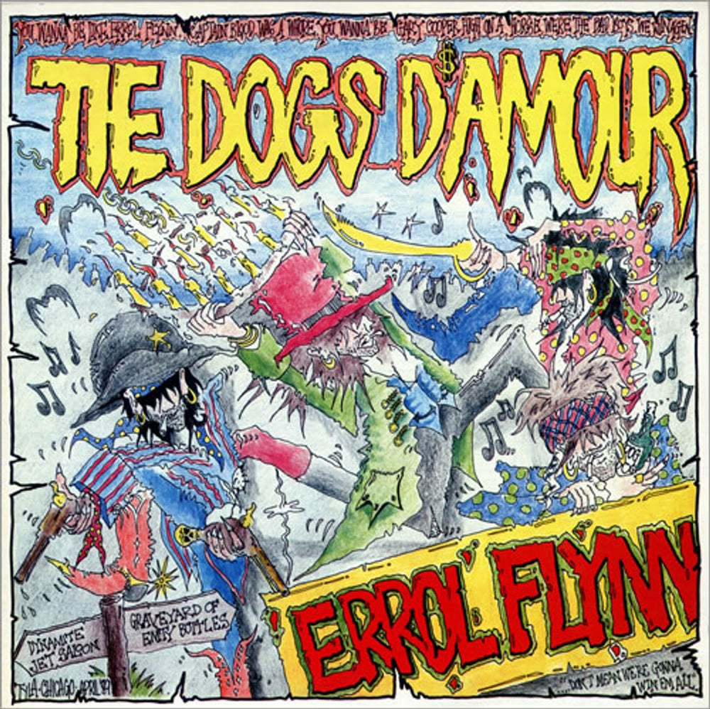 The Dogs D'Amour Errol Flynn UK vinyl LP album (LP record) 839700-1