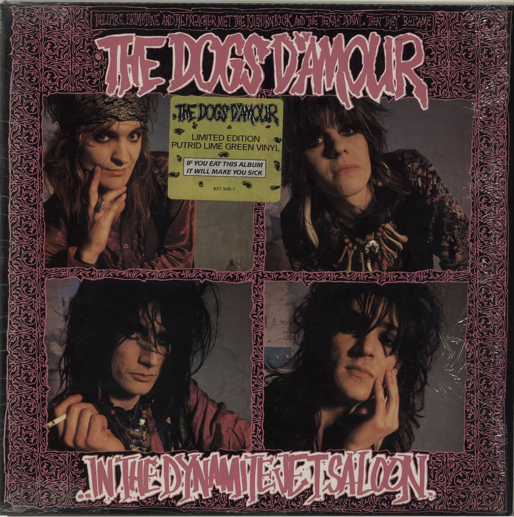 The Dogs D'Amour In The Dynamite Jet Saloon - Green vinyl US vinyl LP album (LP record) 837368-1