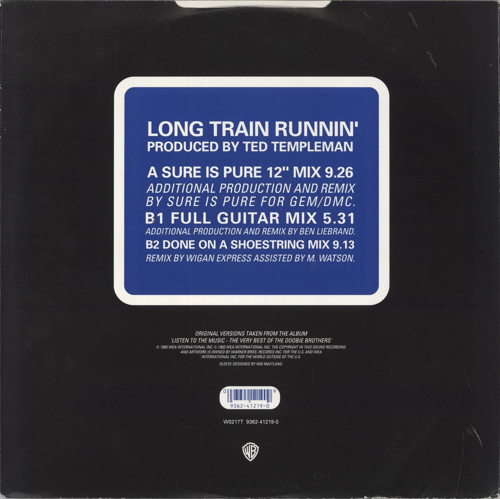 The Doobie Brothers Long Train Runnin' UK 12" vinyl single (12 inch record / Maxi-single) 093624121909