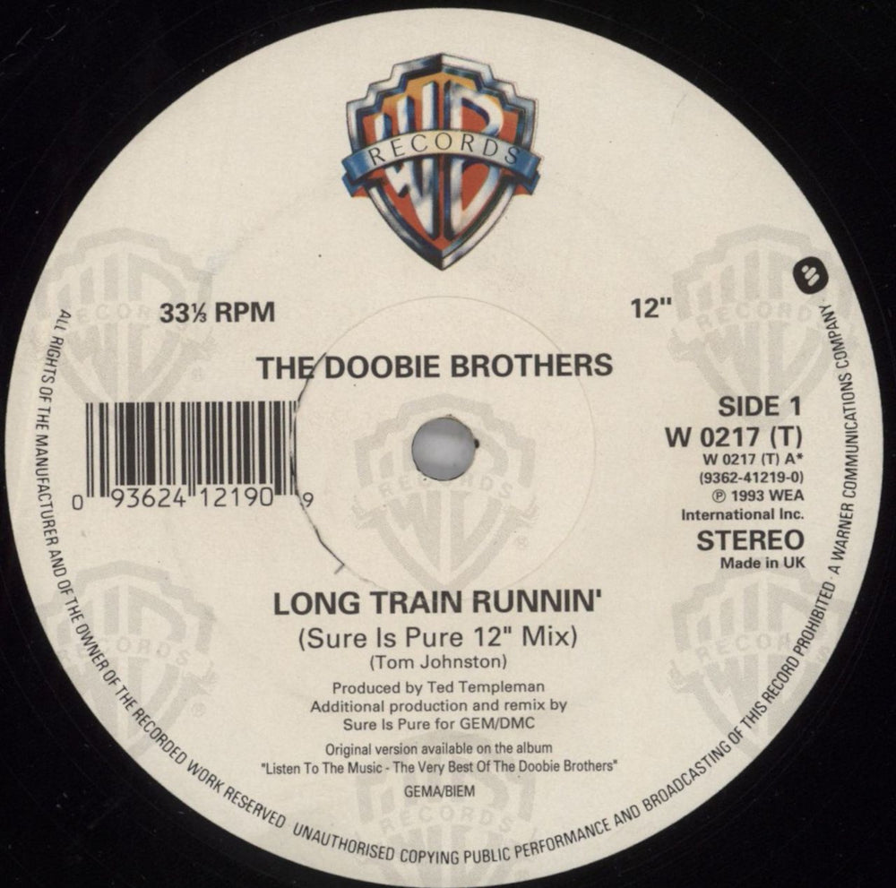 The Doobie Brothers Long Train Runnin' UK 12" vinyl single (12 inch record / Maxi-single) DOO12LO824023