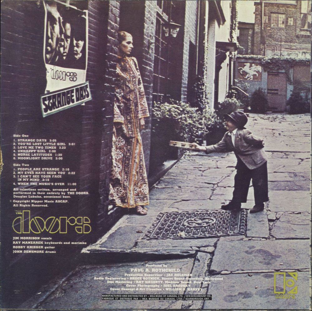 The Doors Strange Days Canadian vinyl LP album (LP record)