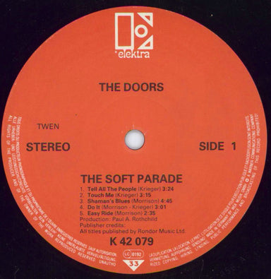 The Doors The Soft Parade - Red Label German Vinyl LP — RareVinyl.com