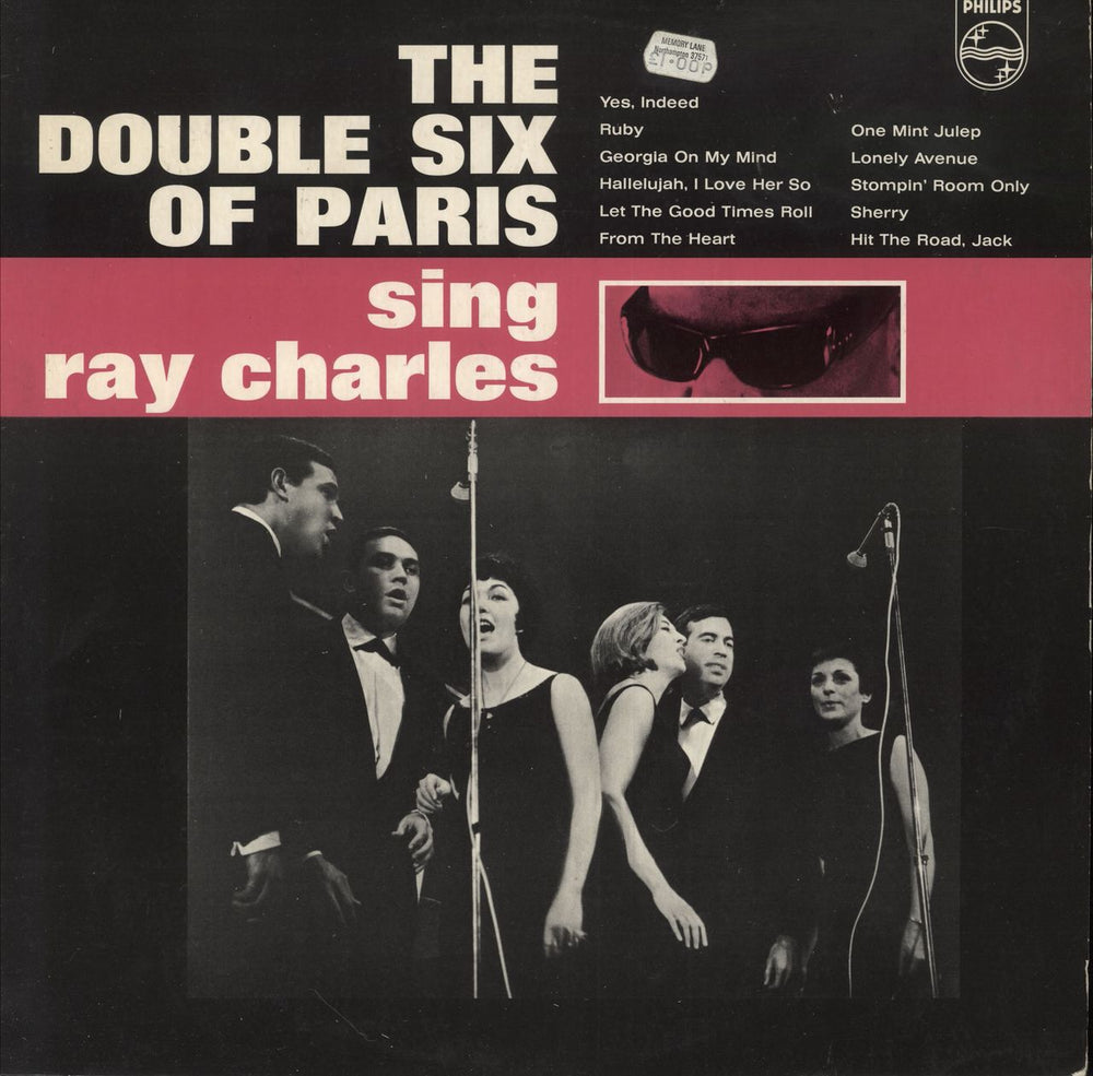 The Double Six Of Paris Sing Ray Charles UK vinyl LP album (LP record) BL7638