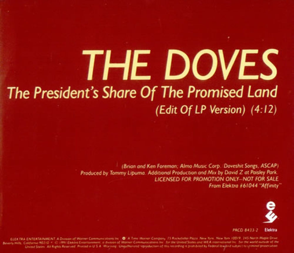 The Doves The President's Share Of The Promised Land US CD single (CD5 / 5") PRCD84332