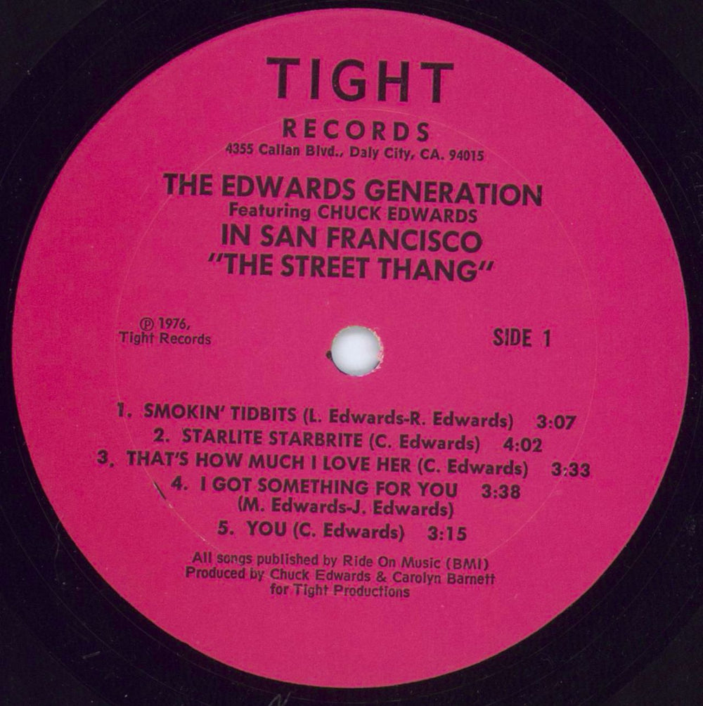 The Edwards Generation In San Francisco "The Street Thang" - 1st US vinyl LP album (LP record) 46OLPIN799557