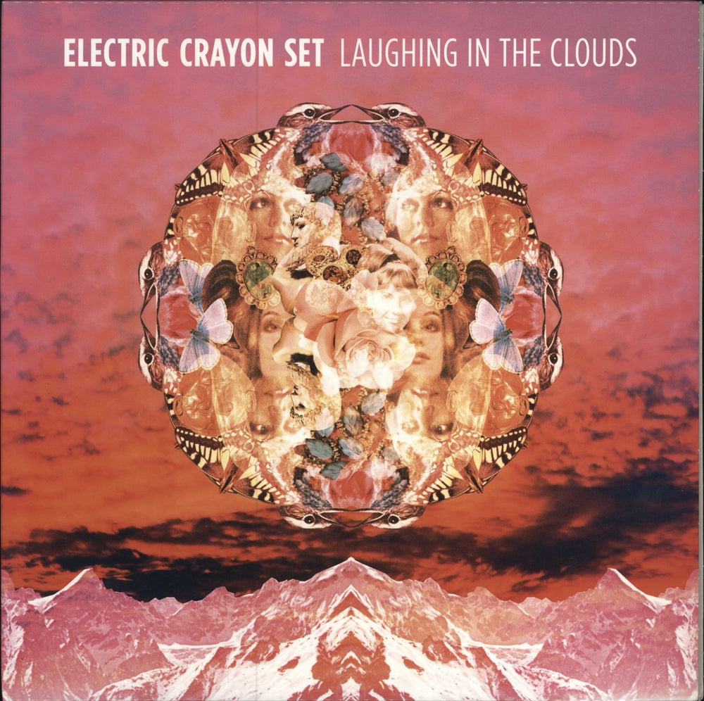 The Electric Crayon Set Laughing In The Clouds - Blue Vinyl + Poster UK vinyl LP album (LP record) PR1009