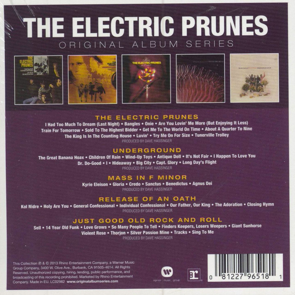 The Electric Prunes Original Album Series - Sealed UK 5-CD album set 081227965181