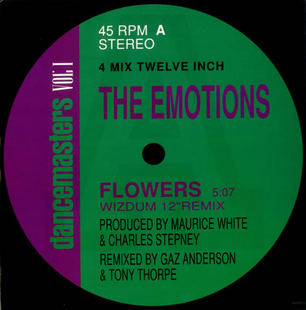 The Emotions (Soul) Flowers UK 12" vinyl single (12 inch record / Maxi-single) 6563606