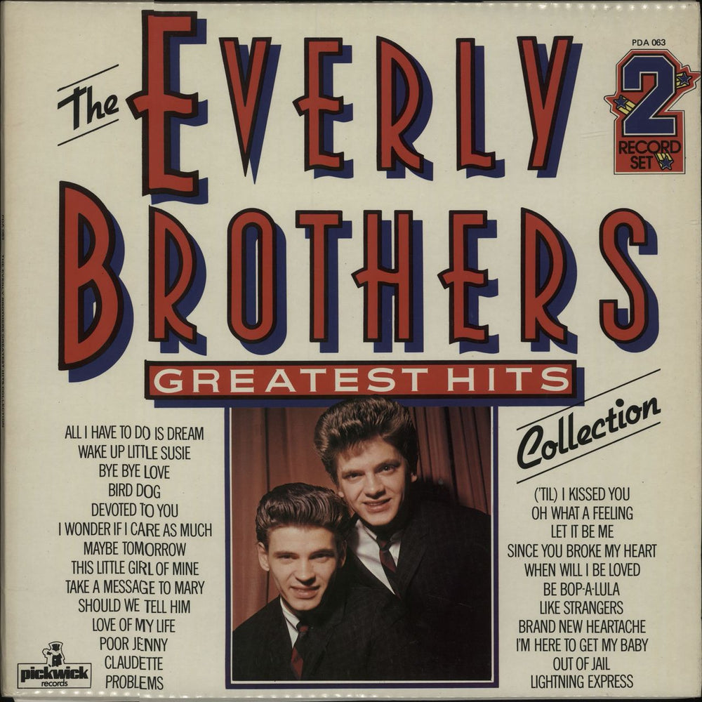 The Everly Brothers Greatest Hits Collection UK 2-LP vinyl record set (Double LP Album) PDA063