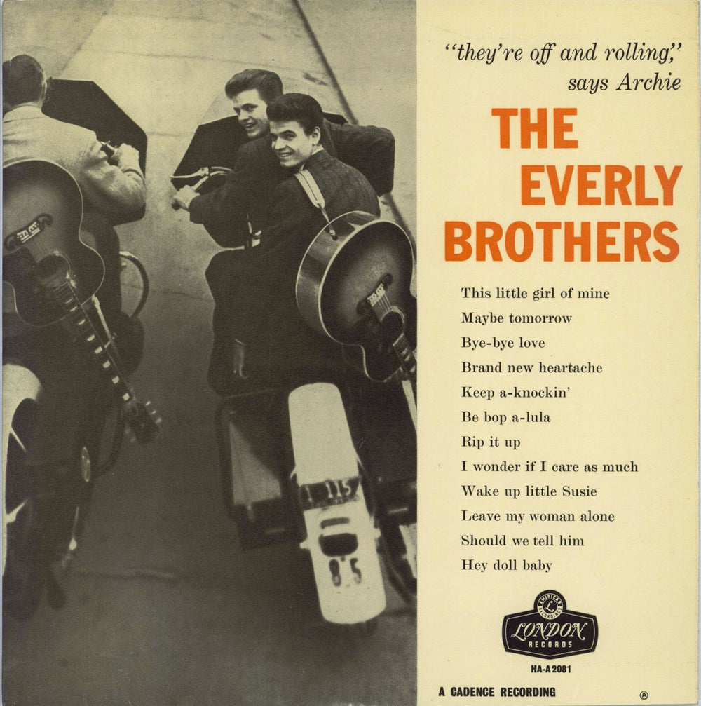 The Everly Brothers The Everly Brothers - 1st - Scalloped - EX UK vinyl LP album (LP record) HA-A2081