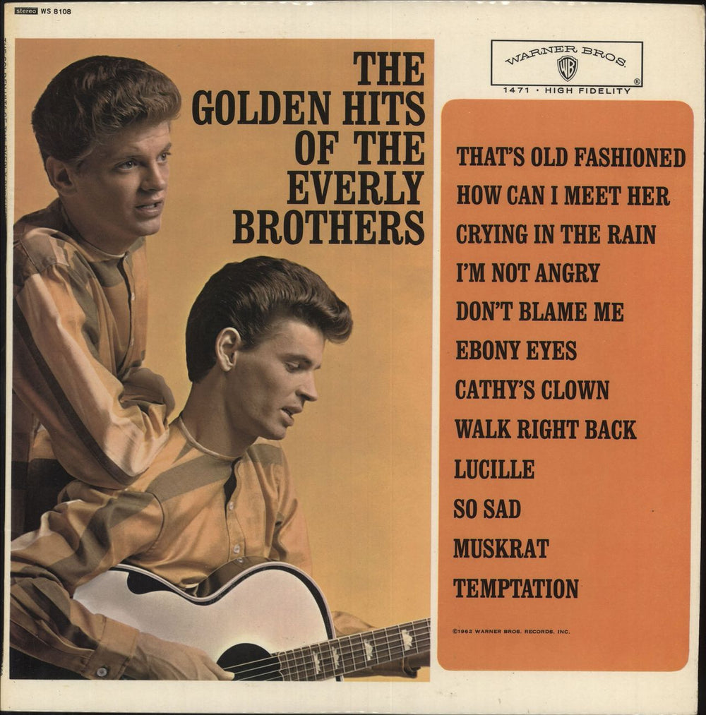 The Everly Brothers The Golden Hits Of The Everly Brothers UK vinyl LP album (LP record) WS8108