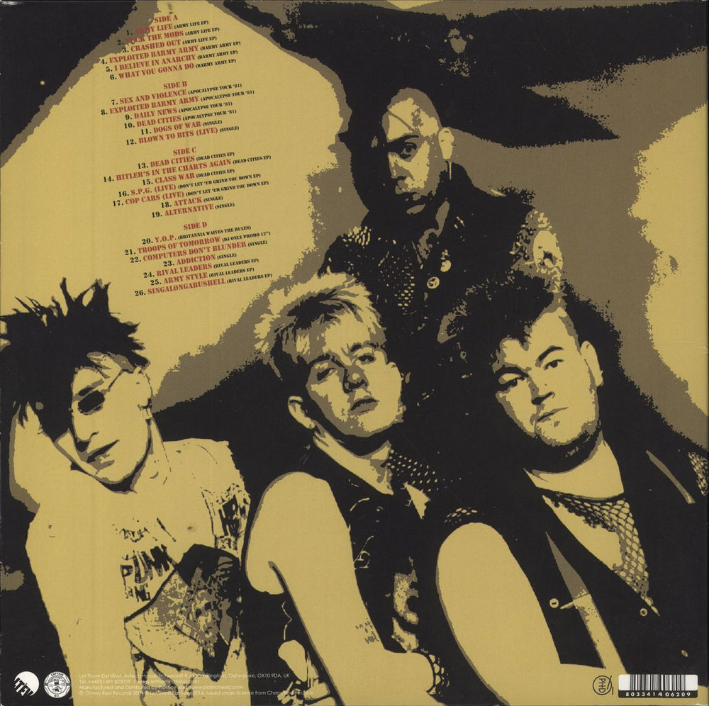 The Exploited Punk Singles & Rarities 1980-83 - Red & Yellow Vinyl UK 2-LP vinyl record set (Double LP Album) 803341406209