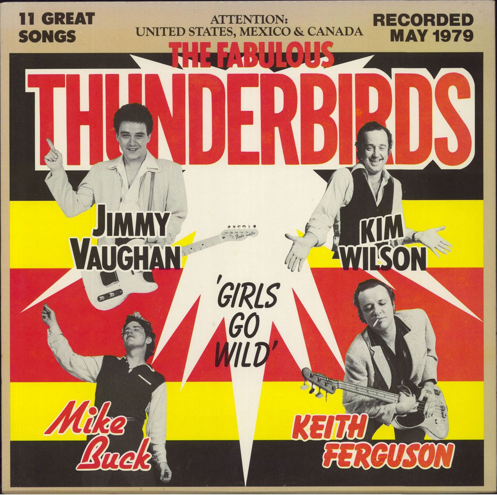 The Fabulous Thunderbirds Girls Go Wild US vinyl LP album (LP record) TAK7068