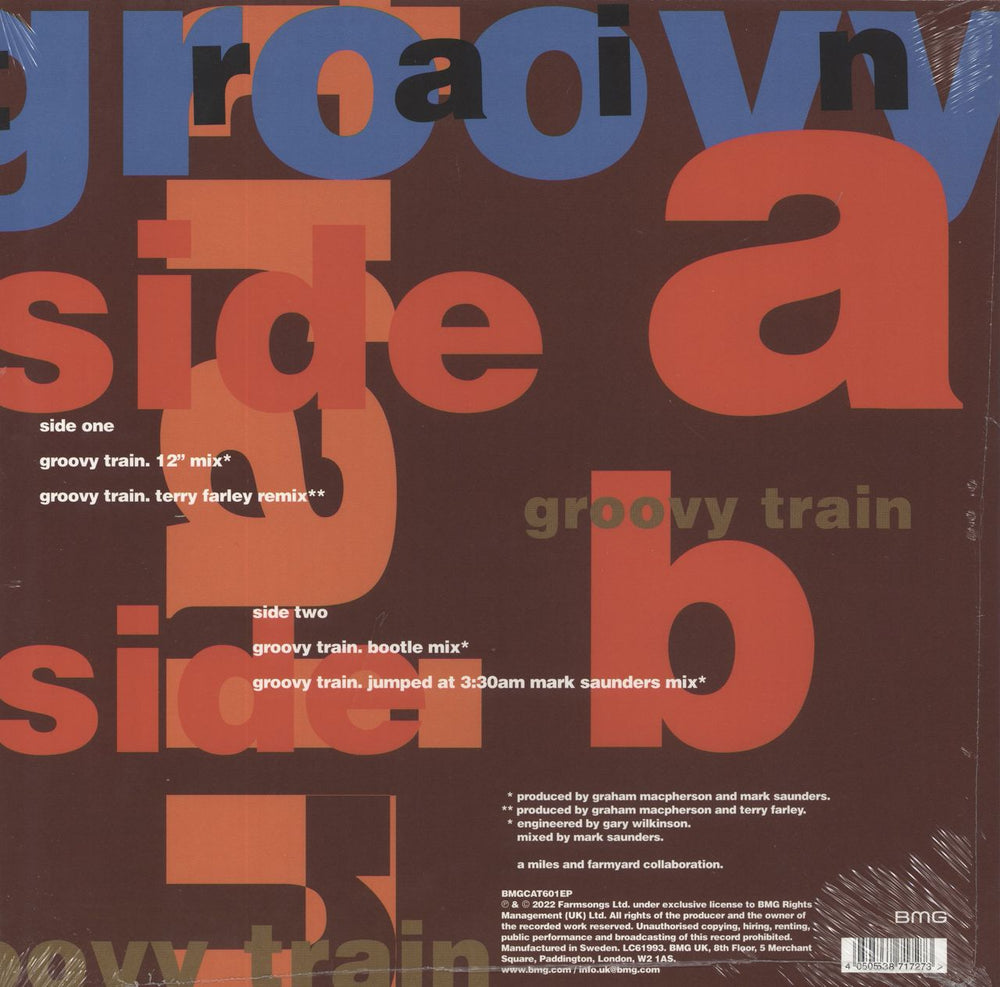 The Farm Groovy Train - RSD22 - Orange Vinyl - Sealed UK 12" vinyl single (12 inch record / Maxi-single) 4050538717273