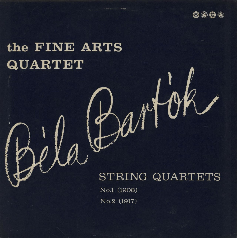 The Fine Arts Quartet Béla Bartók: String Quartets No. 1 & No. 2 UK vinyl LP album (LP record) XID5203