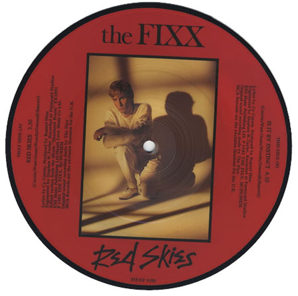 The Fixx Red Skies UK 7" vinyl picture disc (7 inch picture disc single) FIX7PRE14211