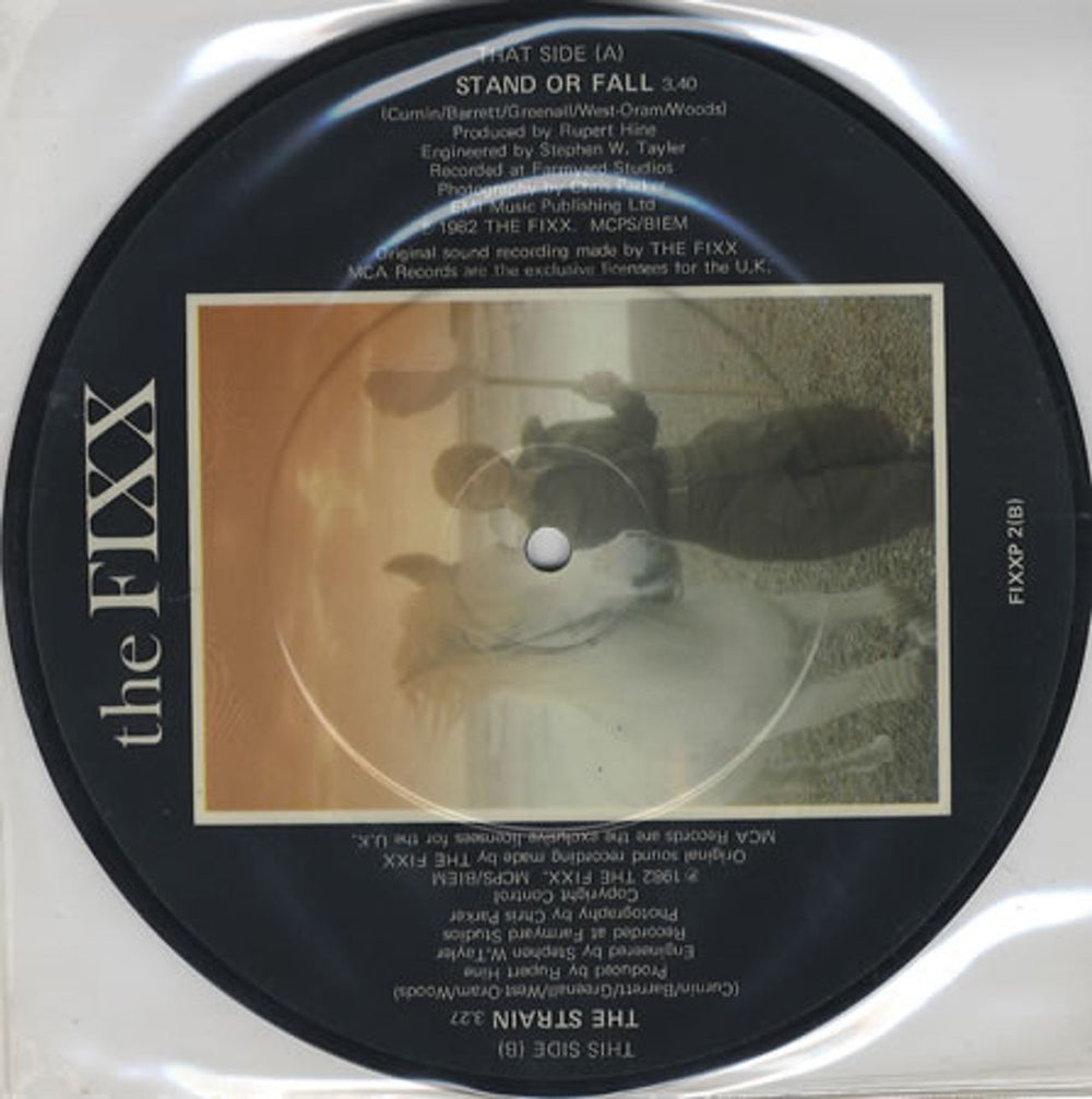 The Fixx Stand Or Fall UK 7" vinyl picture disc (7 inch picture disc single) FIX7PST14210