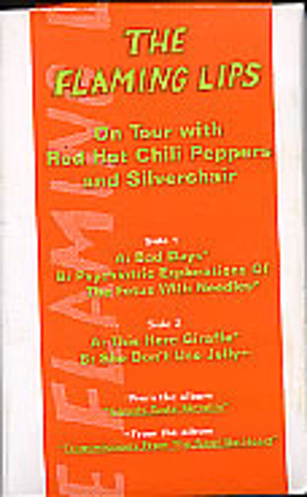 The Flaming Lips On Tour With Red Hot Chilli Peppers & Silverchair US Promo cassette single PRO-C-7938