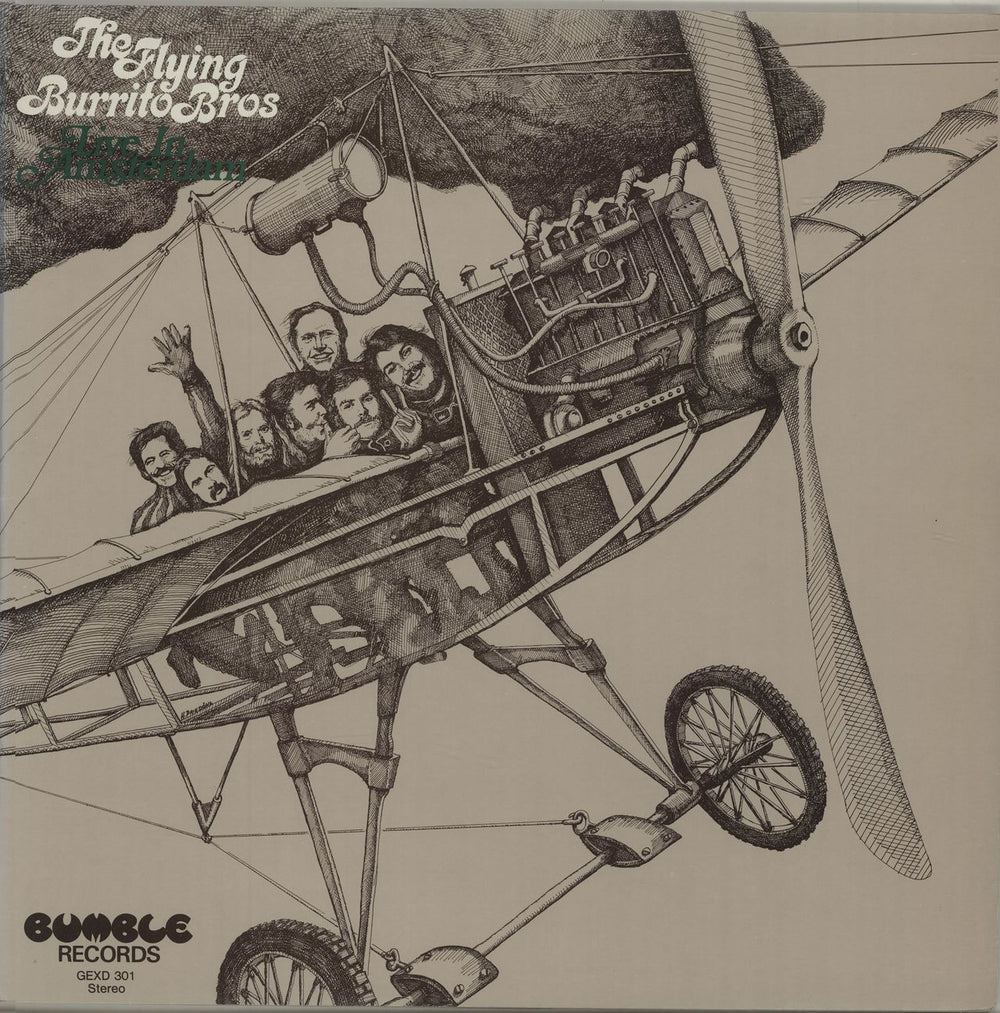 The Flying Burrito Brothers Live In Amsterdam UK 2-LP vinyl record set (Double LP Album) GEXD301