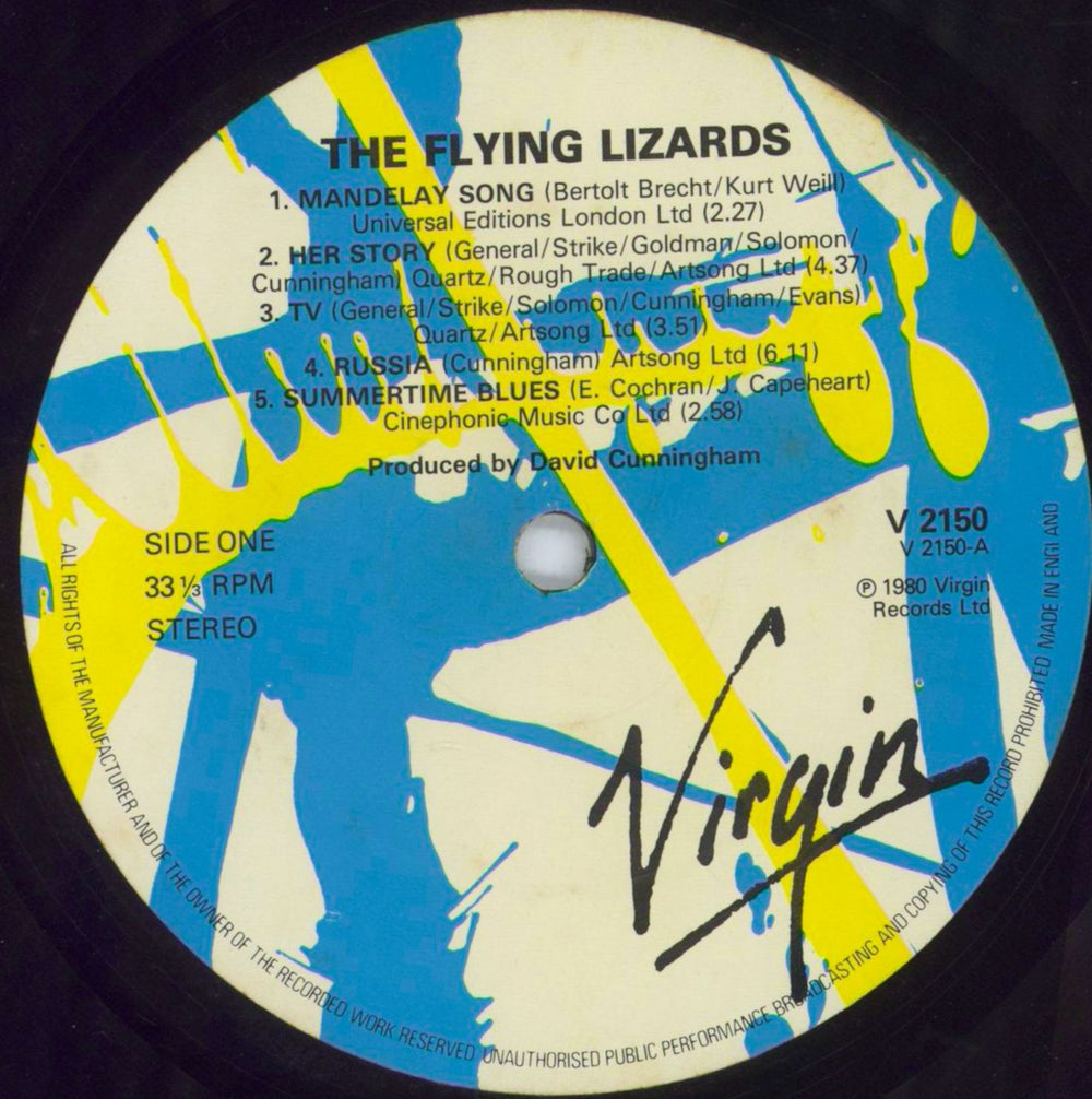 The Flying Lizards The Flying Lizards + Inner UK vinyl LP album (LP record) FLZLPTH76998