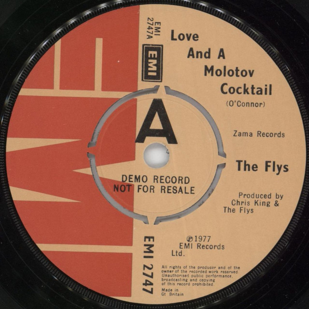 The Flys Love And A Molotov Cocktail - A Label UK Promo 7" vinyl single (7 inch record / 45) TFY07LO815383