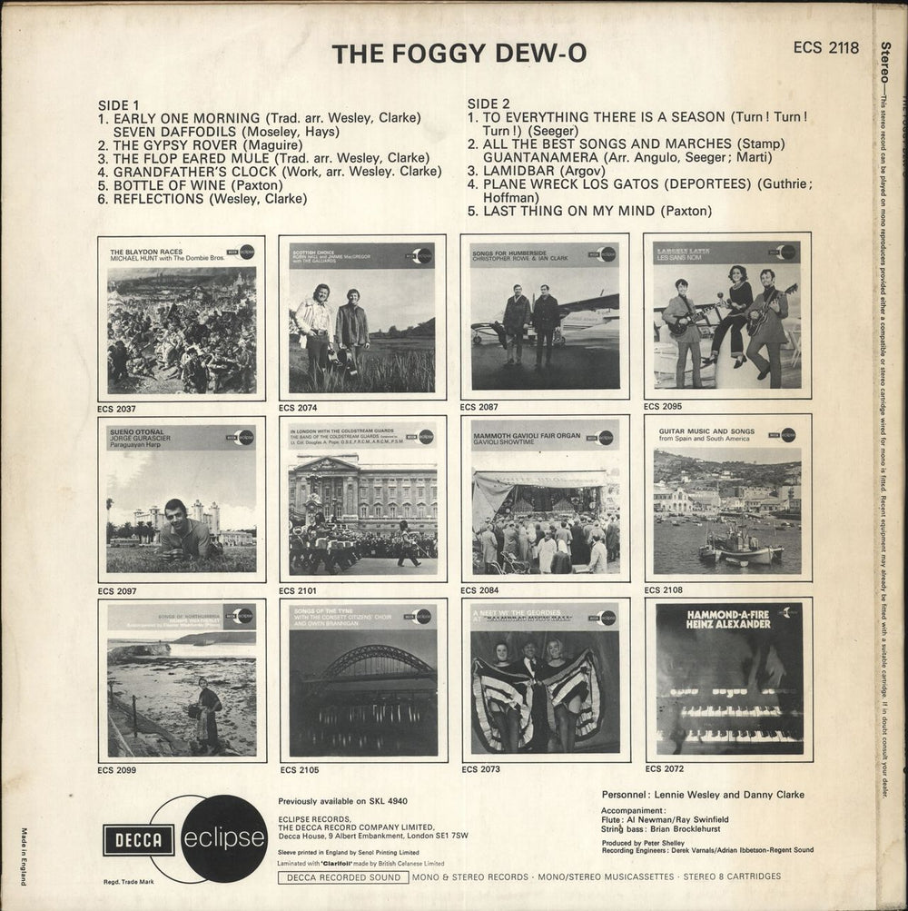 The Foggy Dew-O The Foggy Dew-O UK vinyl LP album (LP record)