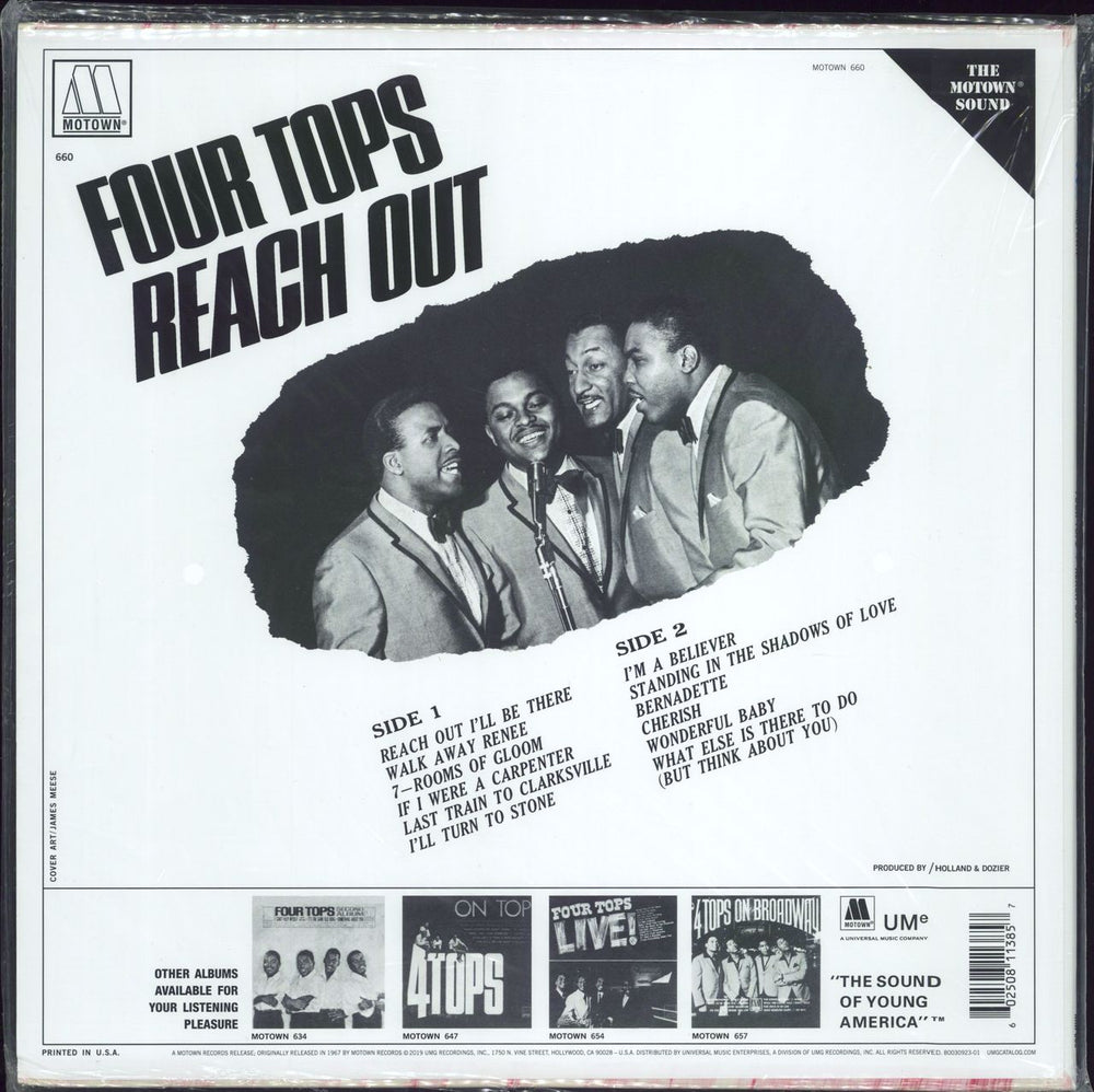 The Four Tops Reach Out US vinyl LP album (LP record) 602508113857