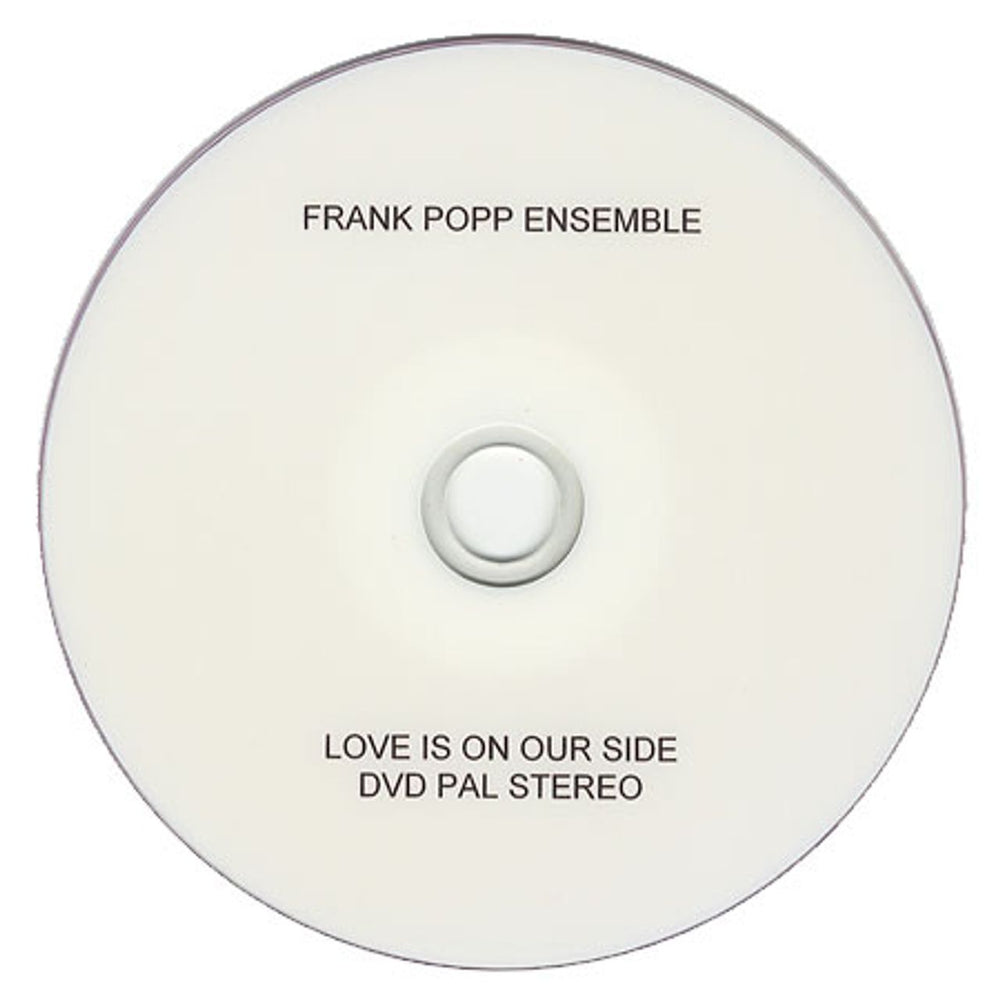 The Frank Popp Ensemble Love Is On Our Side UK Promo promo DVD-R PROMO DVD-R