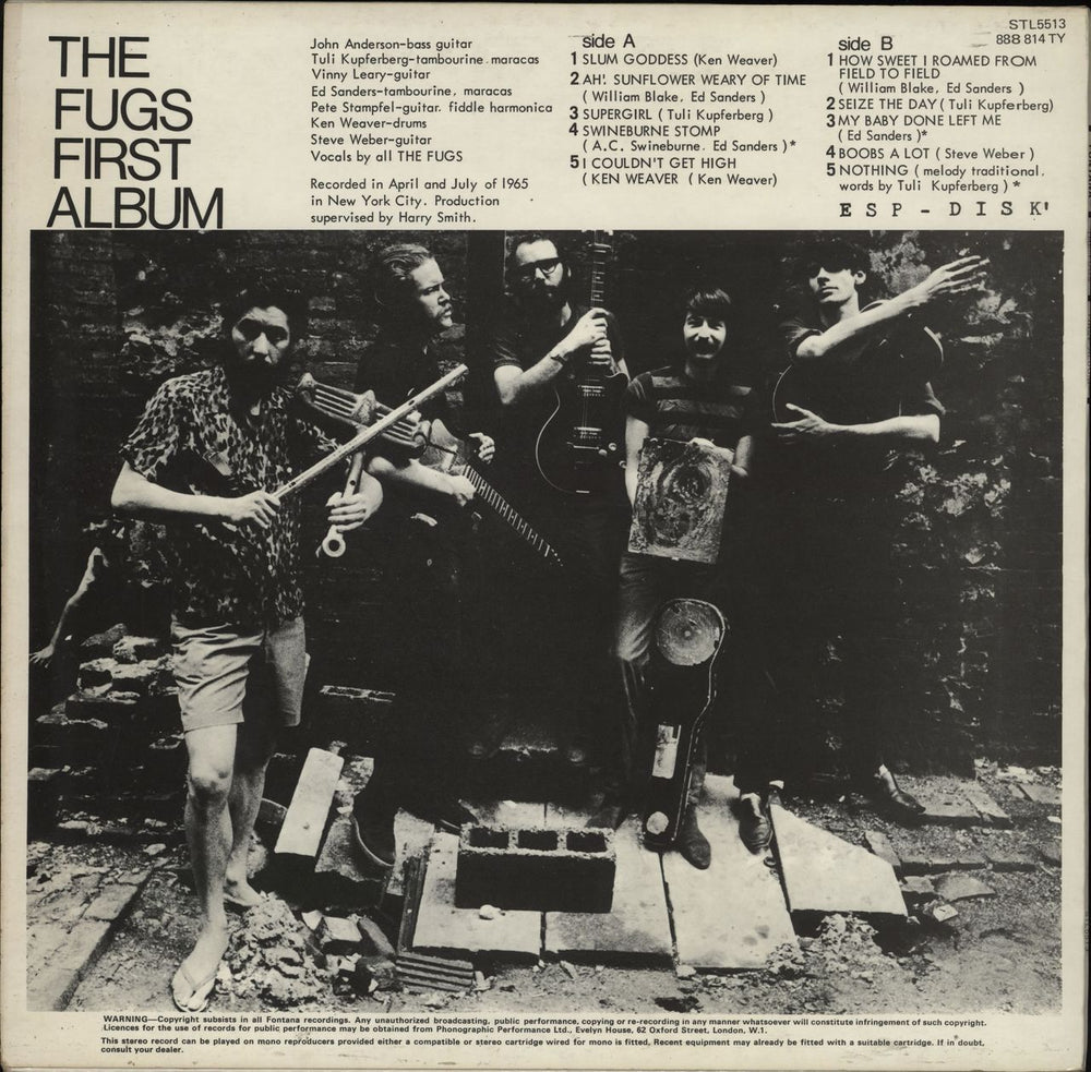 The Fugs The Fugs First Album UK vinyl LP album (LP record)