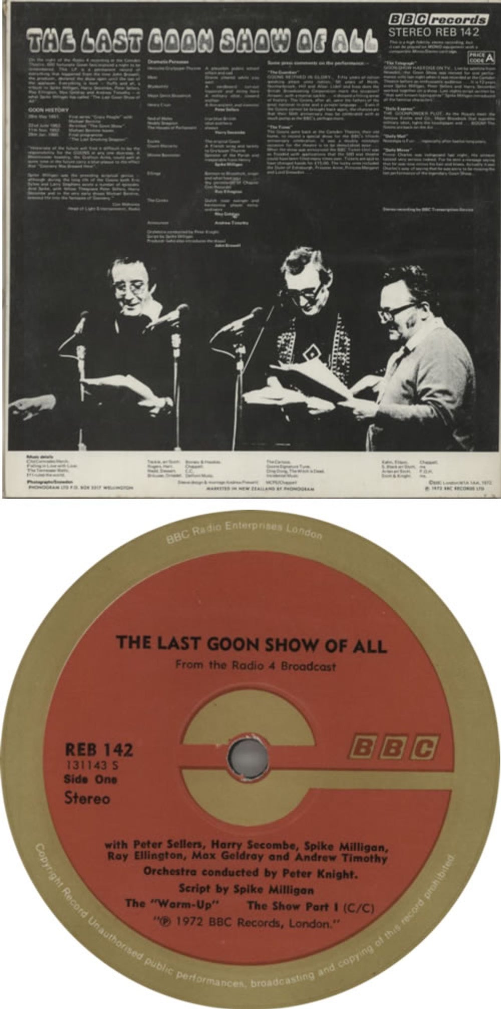 The Goons The Last Goon Show Of All New Zealand vinyl LP album (LP record) GONLPTH616426