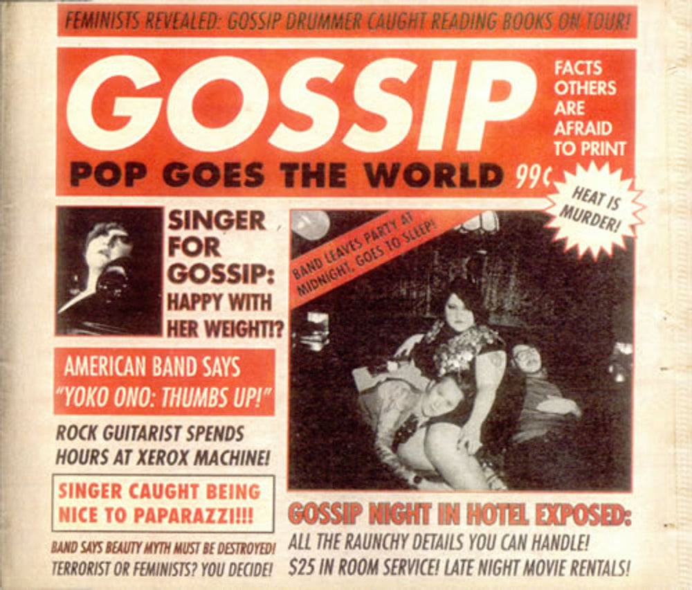 The Gossip Pop Goes The World US Promo CD-R acetate CD-R ACETATE