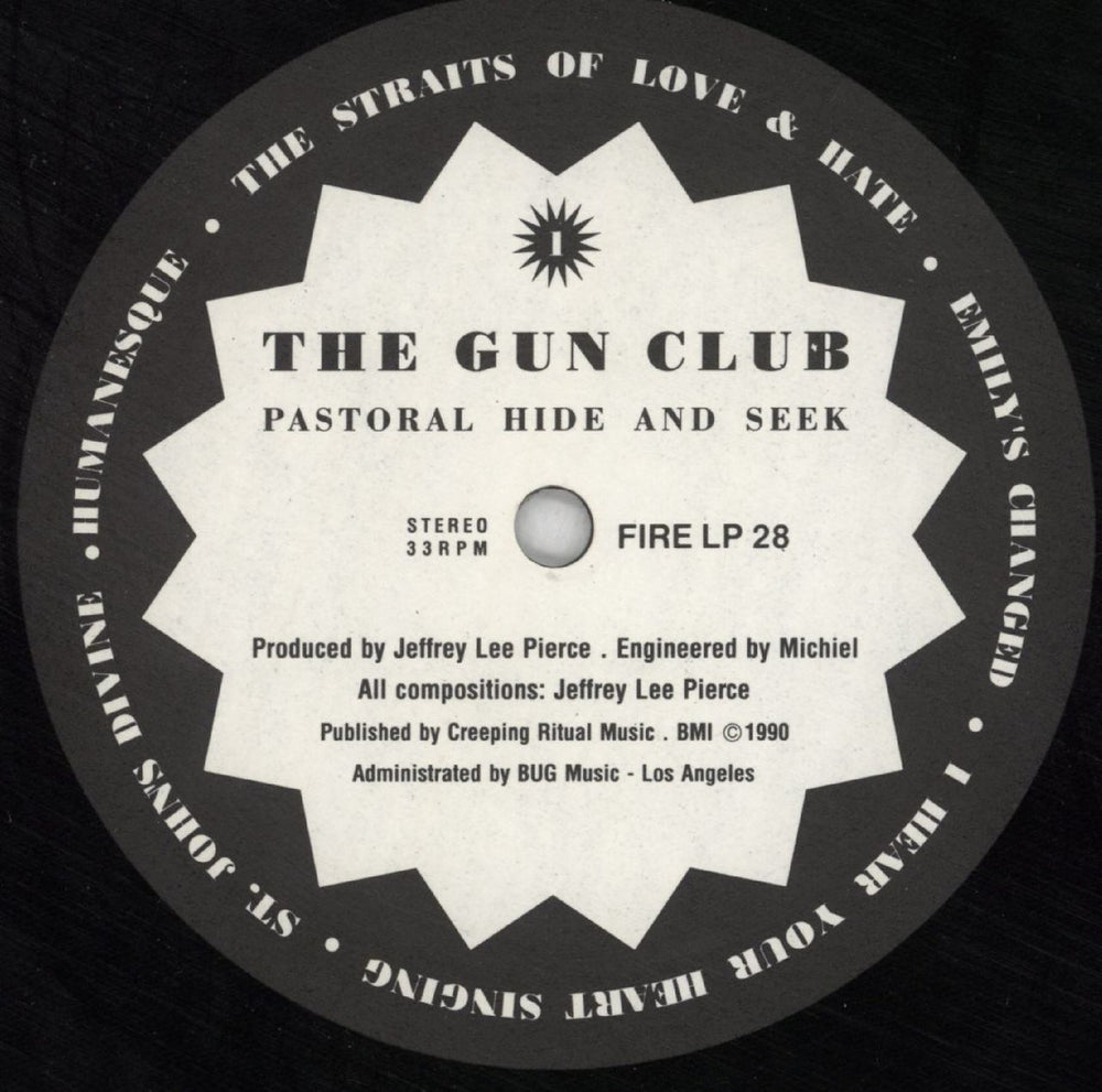 The Gun Club Pastoral Hide & Seek UK vinyl LP album (LP record) GCBLPPA500978