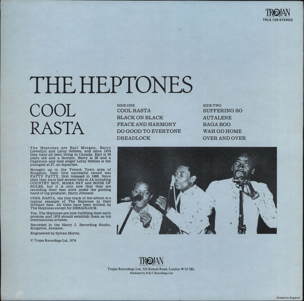 The Heptones Cool Rasta UK vinyl LP album (LP record)