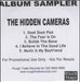 The Hidden Cameras Album Sampler UK Promo CD-R acetate CD-R ACETATE