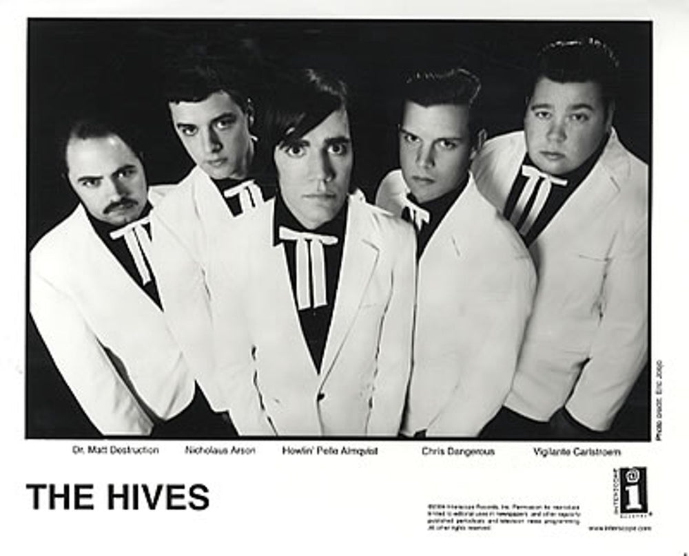 The Hives Tyrannosaurus Hives US Promo media press pack PRESS PACK