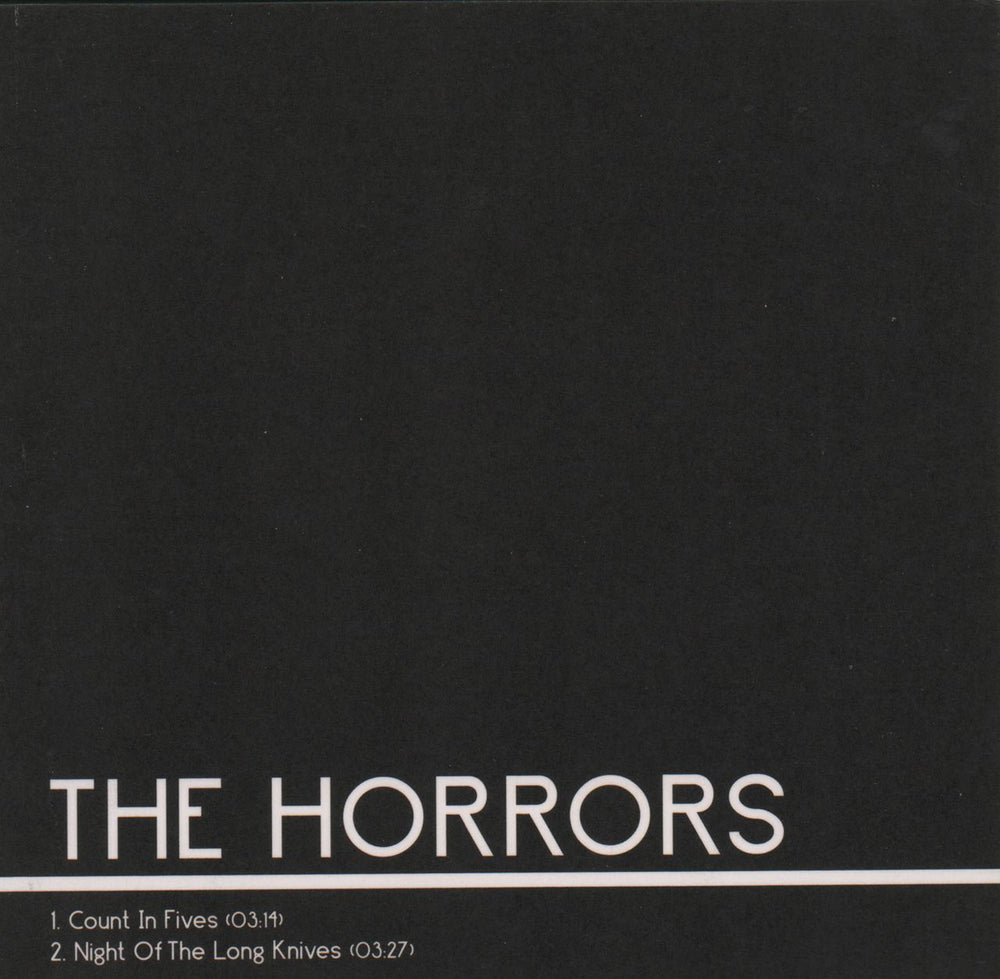 The Horrors Count In Fives UK Promo CD single (CD5 / 5") LOOG18P