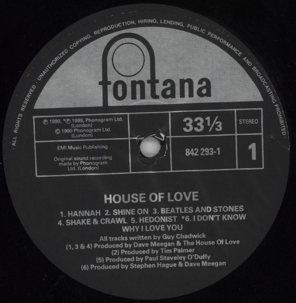 The House Of Love The House Of Love - Hype Stickered - EX UK vinyl LP album (LP record) HOLLPTH782248