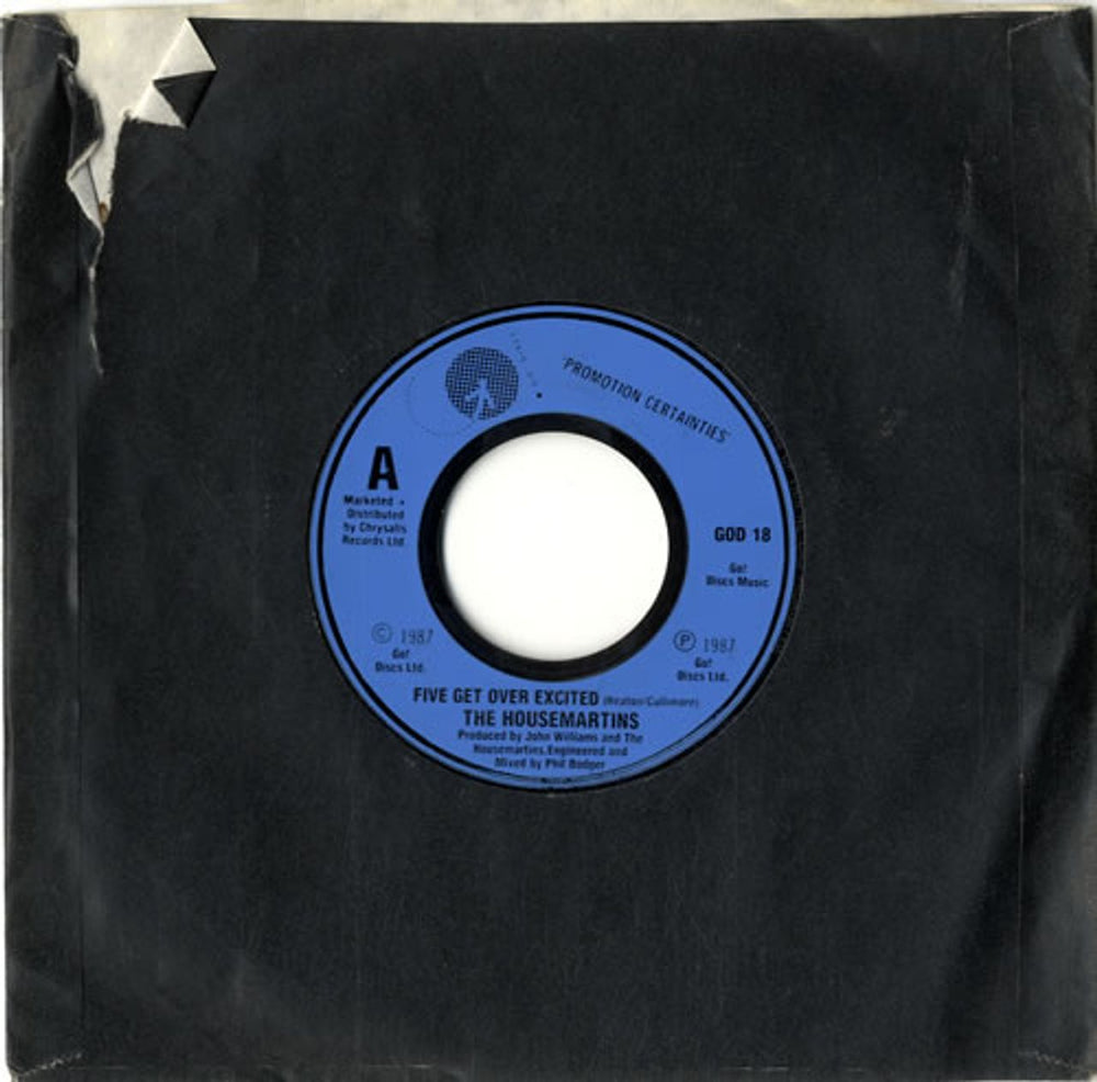 The Housemartins Five Get Over Excited - Juke Box UK 7" vinyl single (7 inch record / 45) GOD18