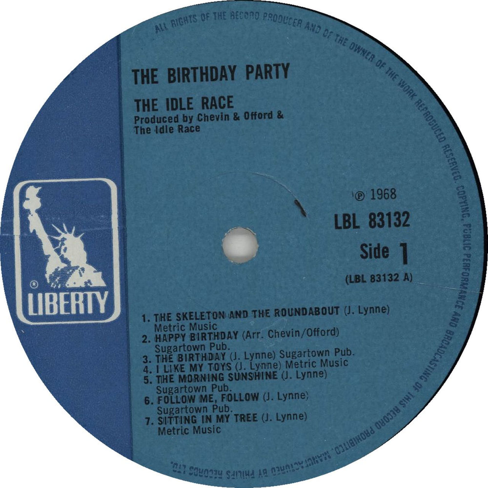 The Idle Race The Birthday Party - Laminated - VG UK vinyl LP album (LP record) IDLLPTH665700