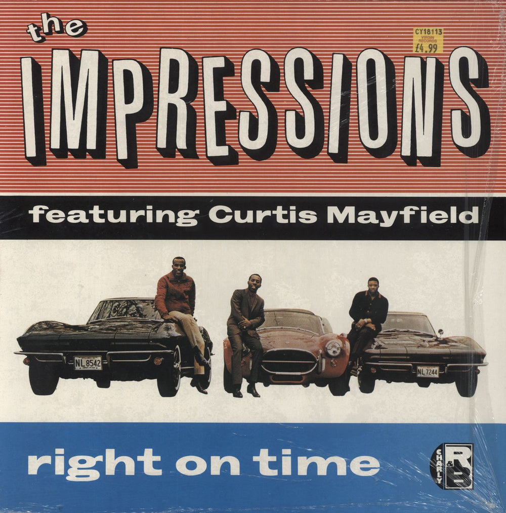 The Impressions Right On Time UK vinyl LP album (LP record) CRB1063