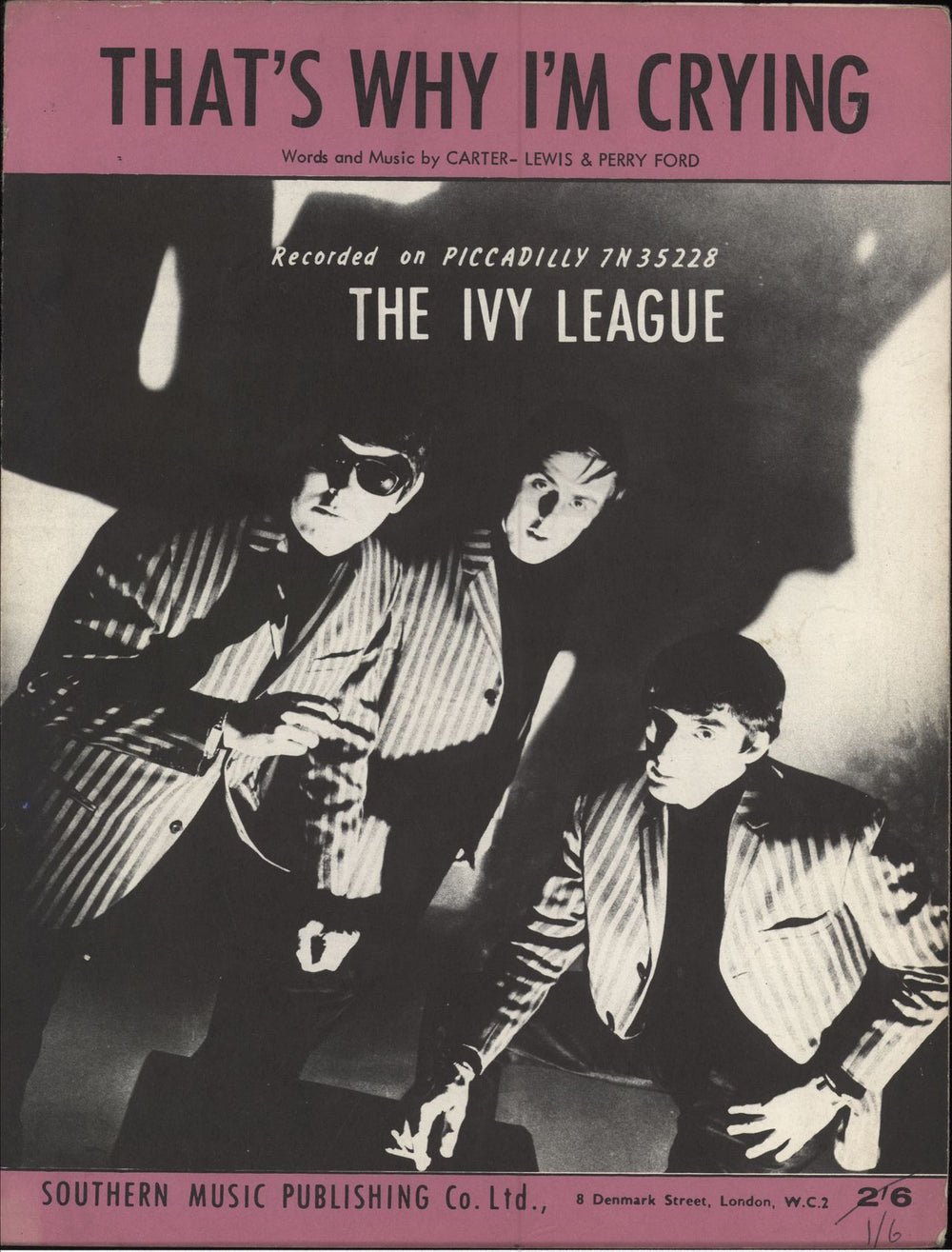 The Ivy League That's Why I'm Crying UK sheet music SHEET MUSIC