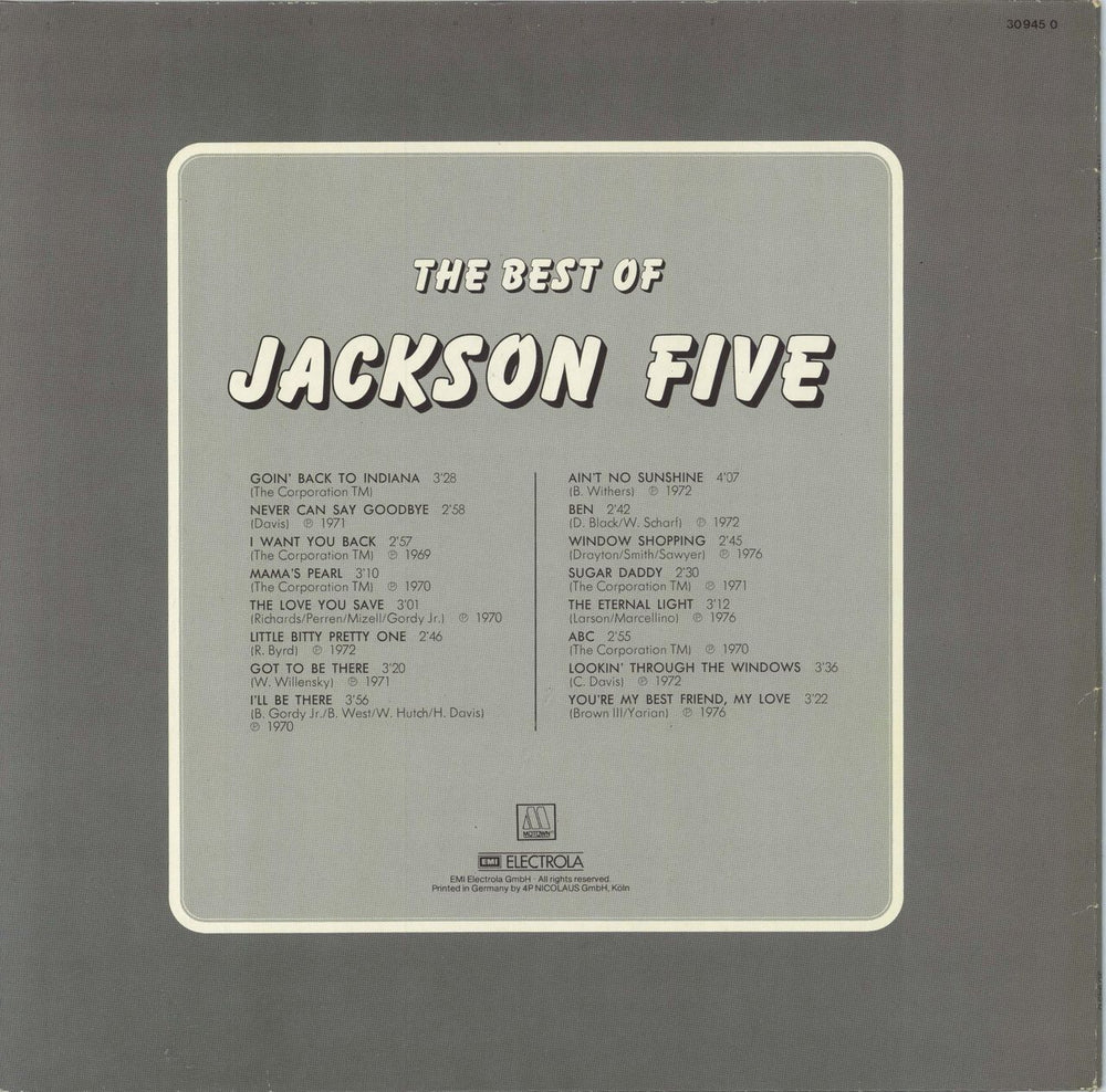 The Jackson Five The Best Of Jackson 5 German vinyl LP album (LP record)