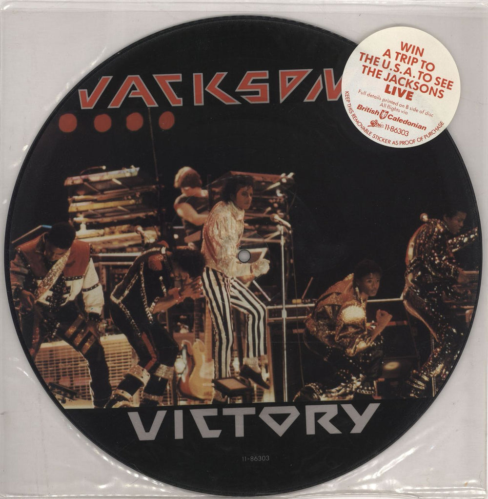 The Jackson Five Victory - Stickered - EX UK picture disc LP (vinyl picture disc album) 11-86303