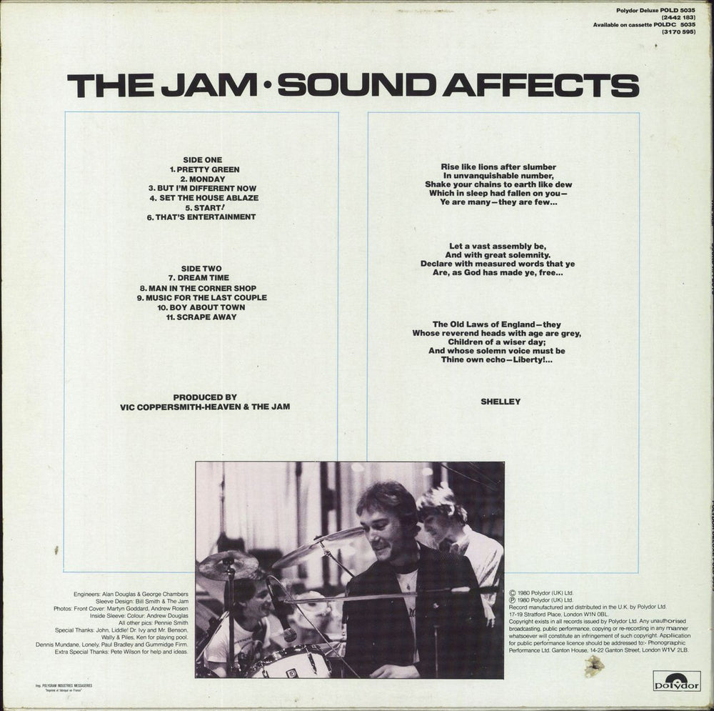 The Jam Sound Affects - Deletion hole French vinyl LP album (LP record)